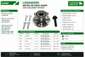 LUCAS LKBA60090 Kit de roulement de roue - réf. équiv. VKBA3643 713610610 R15456 26377 1006500005